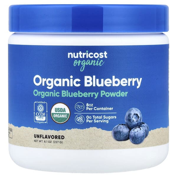 Organic Blueberry Powder, Unflavored, 8.1 oz (227 g)