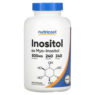 Nutricost, Инозитол в виде мио - инозитол, 500 мг, 240 капсул
