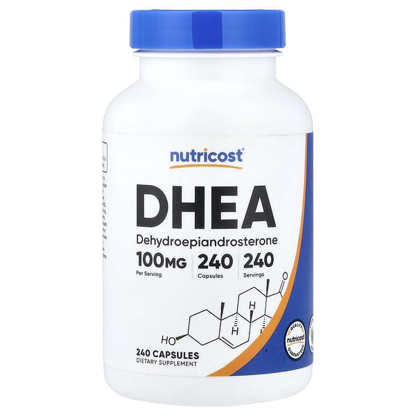 Nutricost, DHEA, 100 mg, 240 kapsler