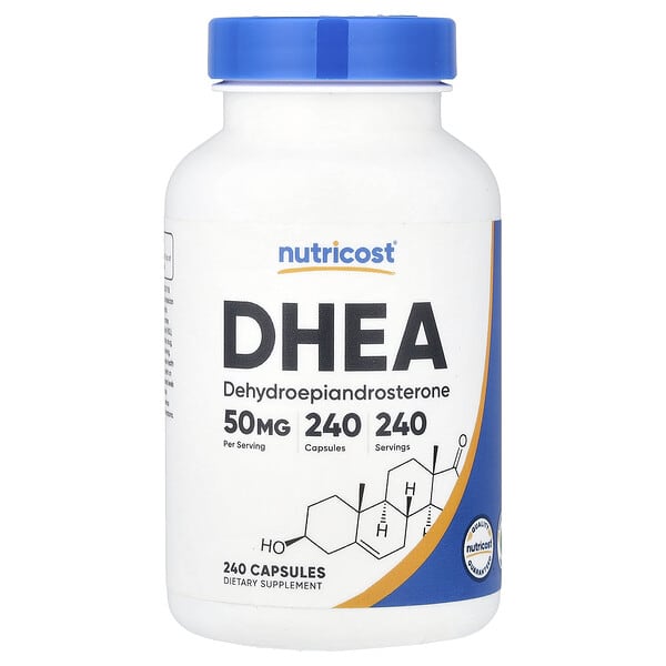 Nutricost, DHEA, 50 mg, 240 kapsler