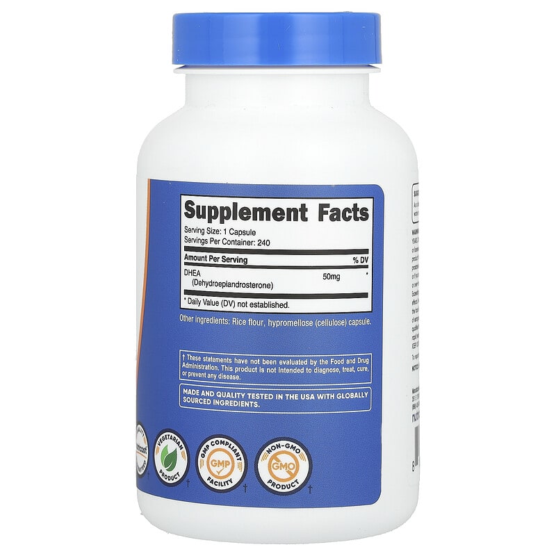 Horbäach DHEA 50mg 150 Tablets | Non-GMO, Gluten Free - Foto 11