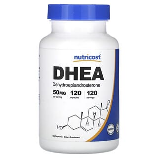 Nutricost, DHEA, 50 mg, 120 kapsułek