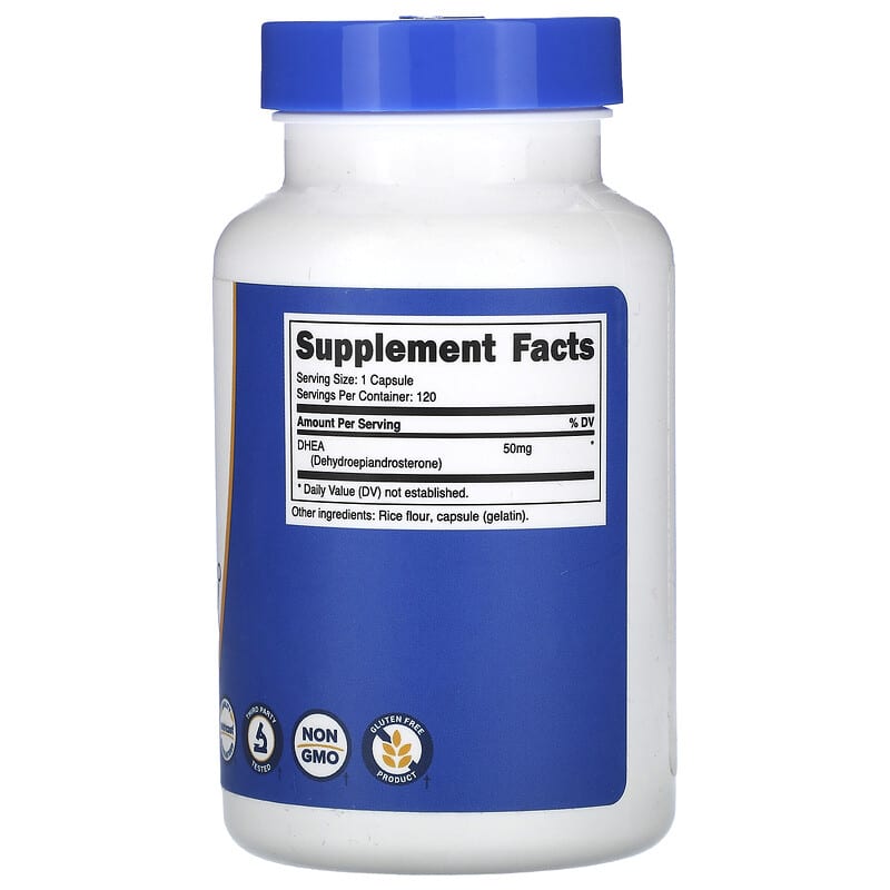 Lot De 2 Flacons DHEA Natrol 50mg - 200 Gélules Total - Énergie & Libido - Neuf