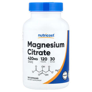 Nutricost（ニュートリコスト）, クエン酸マグネシウム、120粒（1粒あたり105mg）