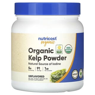 Nutricost, Algas Algas Orgânicas, Sem Sabor, 454 g (1 lb)