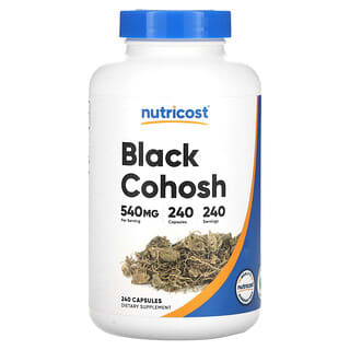 Nutricost, Cohosh Preto, 540 mg, 240 Cápsulas