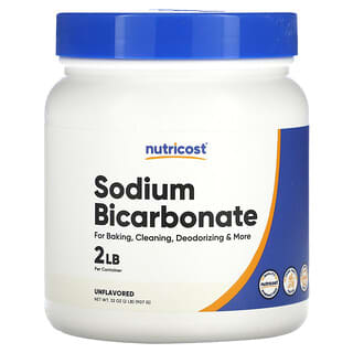 Nutricost, Bicarbonato de Sódio em Pó, Sem Sabor, 907 g (2 lb)