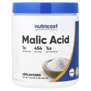 Nutricost, Malic Acid, Unflavored, 16 oz (454 g)