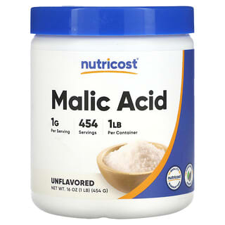 Nutricost, Ácido málico en polvo, sin sabor`` 454 g (1 lb)