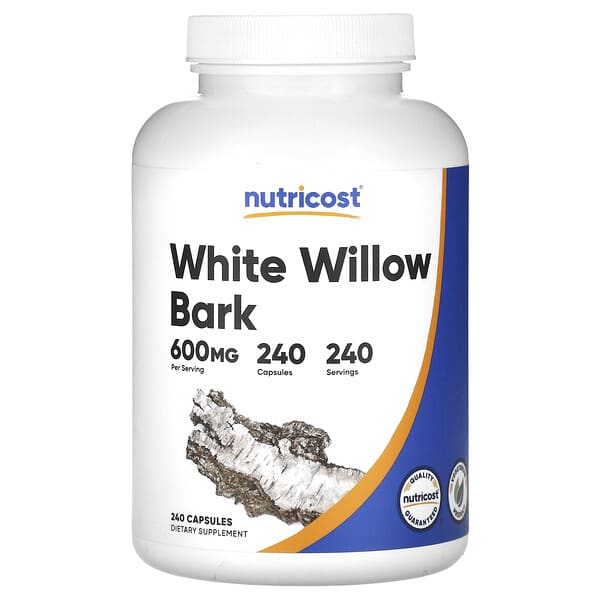White Willow Bark, 1500 mg (per serving), 200 Quick Release Capsules