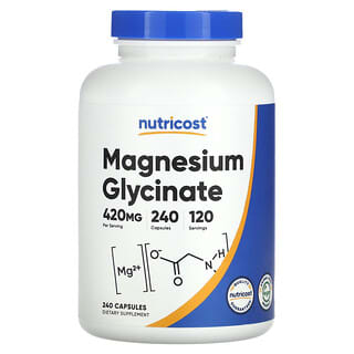 Nutricost, Magnesium Glycinate, 210 mg, 240 Capsules