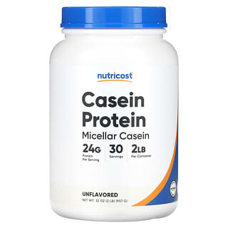 Nutricost, казеиновый протеин, без добавок, 907 г (2 фунта)