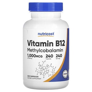 Nutricost, Vitamin B12, 1,000 mcg, 240 Capsules