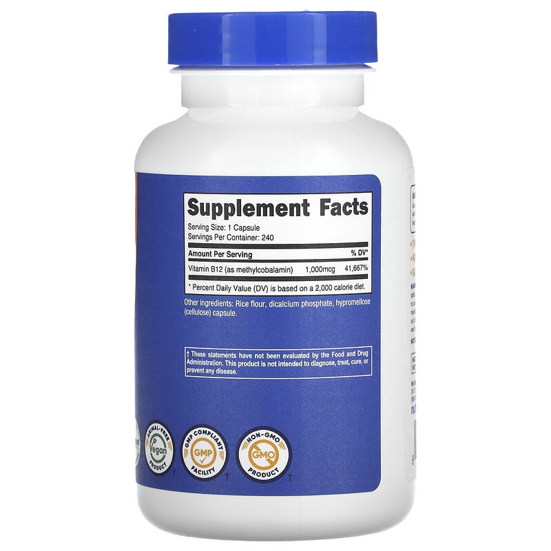 ビタミンB12、1,000mcg、240粒