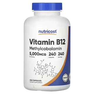 Nutricost, Vitamina B12, 5.000 mcg, 240 cápsulas