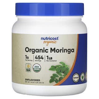 Nutricost, Moringa orgánica, sin sabor`` 454 g (16 oz)