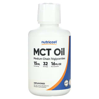 Nutricost, Olej MCT, niearomatyzowany, 473 ml