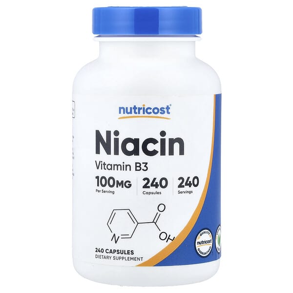 Niacin, 100 mg, 240 Capsules