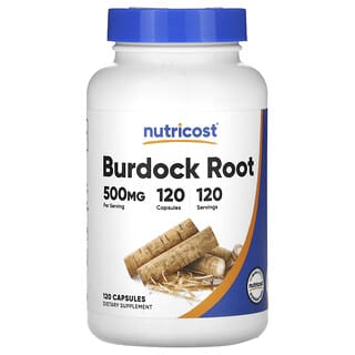 Nutricost, корень лопуха, 500 мг, 120 капсул