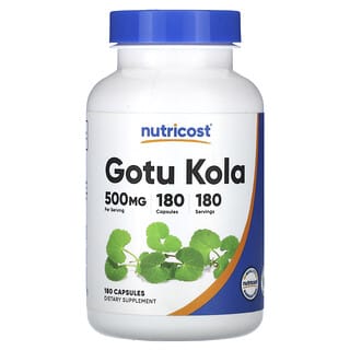 Nutricost, Gotu Kola, 500 mg, 180 Kapsül