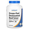 Hígado de res desecado de animales alimentados con pasturas, 3000 mg, 240 cápsulas (750 mg por cápsula)