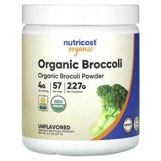 Nutricost, Brócolis Orgânico em Pó, Sem Sabor, 227 g (8,1 oz)