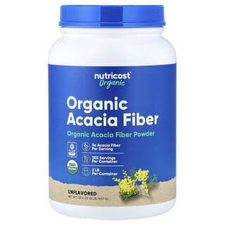 Nutricost, Порошок из органической клетчатки акации, без добавок, 907 г (32 унции)