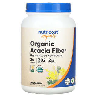 Nutricost, Organic Acacia Fiber Powder, Unflavored, 32 oz (907 g)