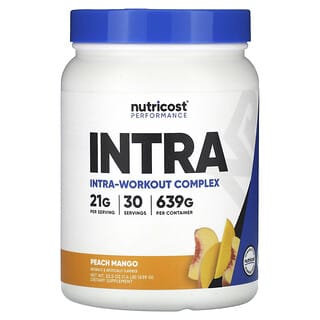 Nutricost, Performance, Complejo intraentrenamiento, Melocotón y mango, 639 g (1,4 lb)