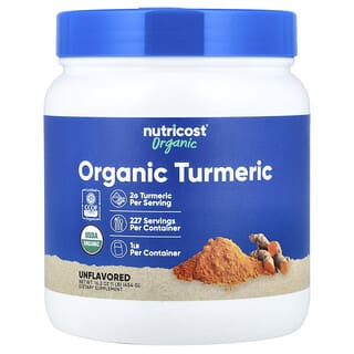 Nutricost, порошок из органической куркумы, без добавок, 454 г (16 унций)