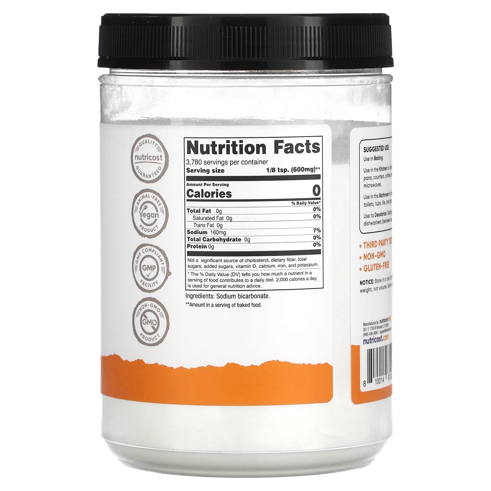 Nutricost Pantry Baking Soda (1 LB) - For Baking, Cleaning, Deodorizing, And More - View #13