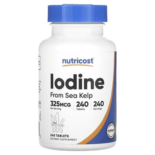 Nutricost, Iodine, 325 mcg, 240 Tablets