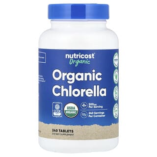 Nutricost, Organic Chlorella, 500 mg, 240 Tablets