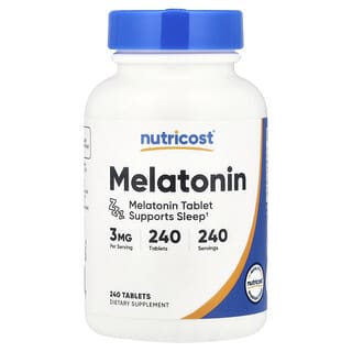Nutricost, Melatonin, 3 mg, 240 Tablets