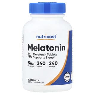 Nutricost（ニュートリコスト）, メラトニン、5mg、タブレット240粒