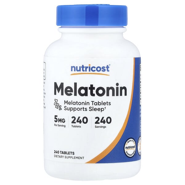 Nutricost, Melatonin, 5 mg, 240 Tablets