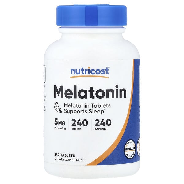Nutricost, Melatonin, 5 mg, 240 Tablets