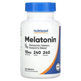 Nutricost, мелатонін, 10 мг, 240 таблеток