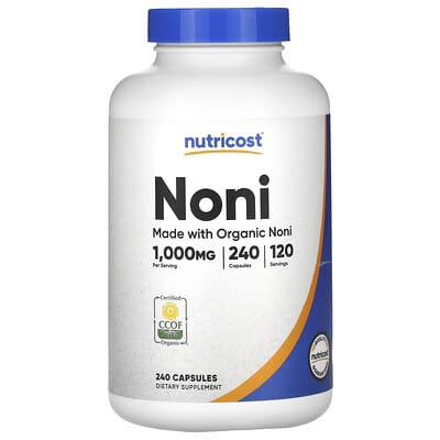 Nutricost, Noni, 1000 mg, 240 Capsules (500 mg per capsule)