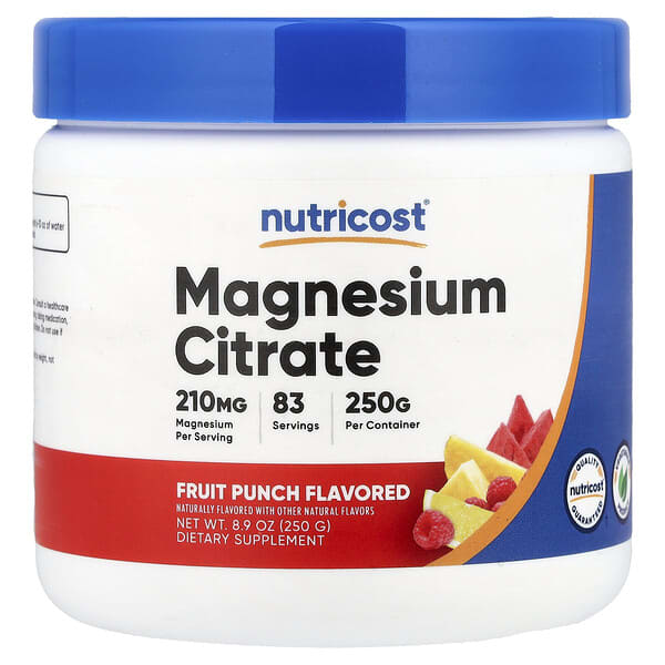 Nutricost, Magnesium Citrate, Fruit Punch, 8.9 oz (250 g) — product photo 1
