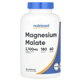 Nutricost, Malate de magnésium, 2100 mg, 180 capsules (700 mg par capsule)