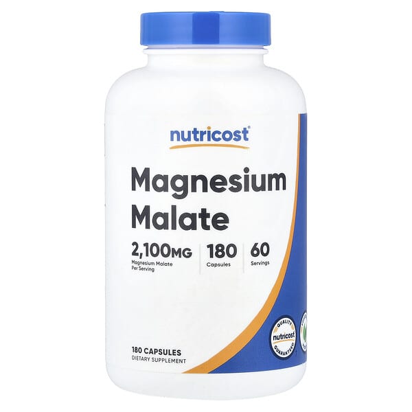 Nutricost Magnesium Malate, 180 Capsules (700 mg per Capsule)