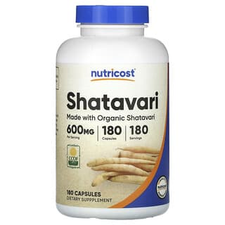 Nutricost, Shatavari, 600 mg, 180 cápsulas