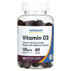 жевательный витамин D3, со вкусом ягодного ассорти, 125 мкг, 120 жевательных таблеток (62,5 мг в 1 жевательной таблетке)
