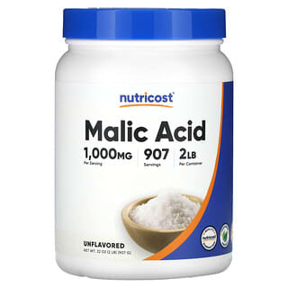 Nutricost, Malic Acid, Unflavored, 32 oz (907 g)