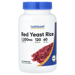 Nutricost, 홍국, 캡슐 120정(캡슐 1정당 600mg)
