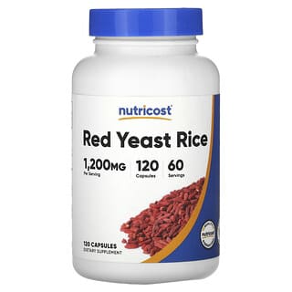 Nutricost, Riso rosso fermentato, 1.200 mg, 120 capsule (600 mg per capsula)