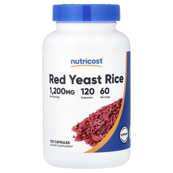 Nutricost, Red Yeast Rice, Rotschimmelreis, 120 Kapseln (600 mg pro Kapsel)