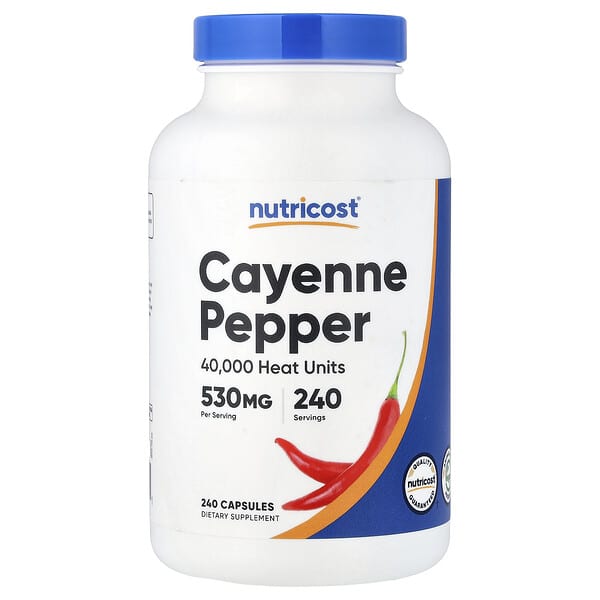 Nutricost, Cayenne Pepper, 530 mg, 240 Capsules