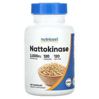 Nutricost‏, Nattokinase‏, 2,000 יחידות FU‏, 120 כמוסות
